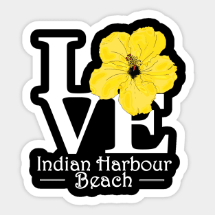 Indian Harbour Beach LOVE Yellow Sticker